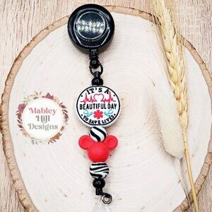 Medical Field Badge Reel - Nurse Badge Reel - Mickey Mouse RN Badge Reel - NEW!!